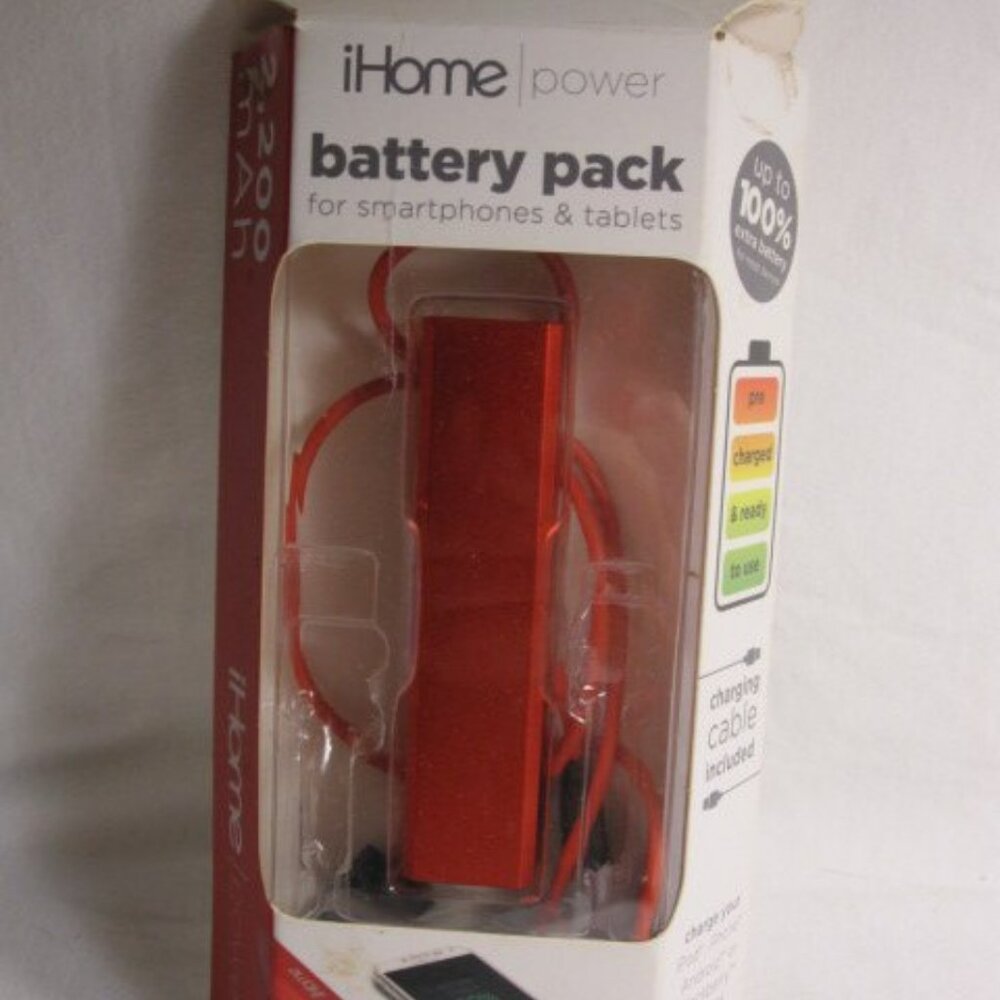 iHome Power Portable Battery Pack for Smartphones & Tablets. 2,200 mAh